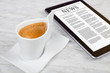 Café y noticias digitales