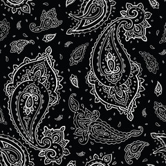 Canvas Print - Seamless Paisley background.