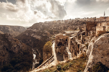 Wall Mural - Ancient city Matera in Italy