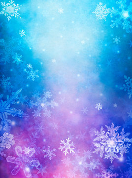 Fototapete - Purple Blue Snow