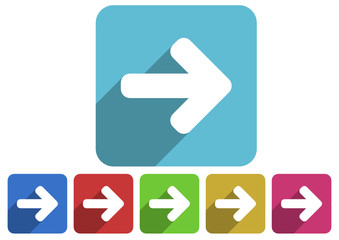 Poster - arrow right icon vector set