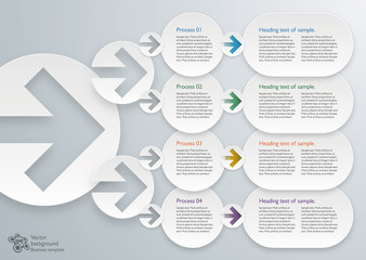 Wall Mural - 4-step process chart #vector graphics
