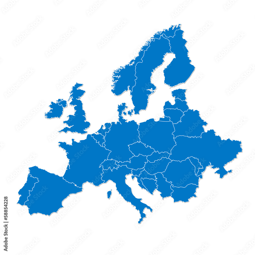 Mapa Europy - obrazy, fototapety, plakaty 