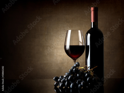 Board z aluminiowym obramowaniem Wino i winogrona