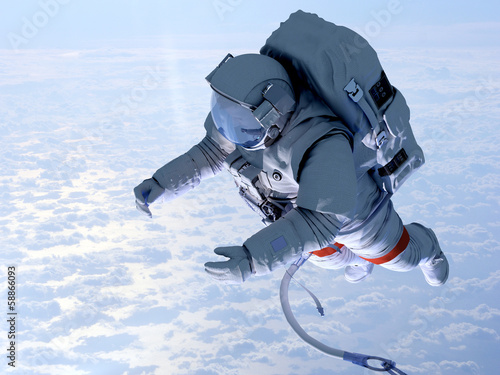 Naklejka dekoracyjna Astronaut above the clouds