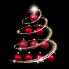 Wall Mural - christmas and new year decorations in red and gold