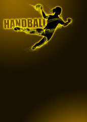 Wall Mural - Woman handball background