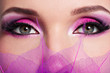 © Valua Vitaly - female eye with  beautiful fashion bright pink makeup