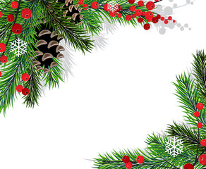 Wall Mural - Christmas tree branches