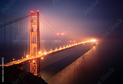 Board z aluminiowym obramowaniem Most Golden Gate, San Francisco