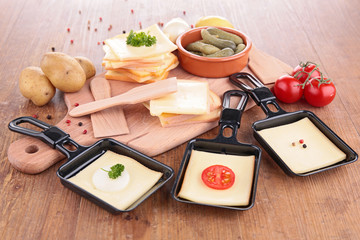 raclette and ingredients