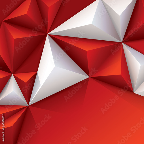 Obraz na płótnie canvas Czerwone i białe tło geometryczne.