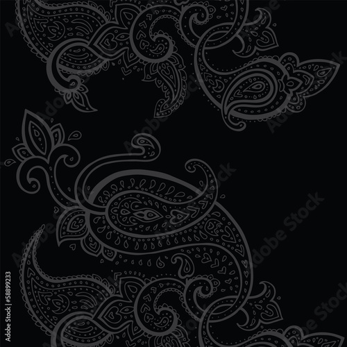 Plakat na papierze fotorealistycznym Tło Paisley. 