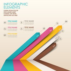 Wall Mural - abstract 3d paper infographics