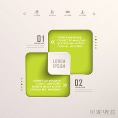 Wall Mural - abstract 3d square infographics