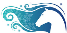 Horse Symbol Of The Year, Drawn In Decorative Manner
