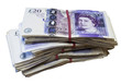Bunch of used UK 20 twenty pound notes
