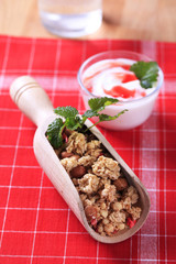 Sticker - Scoop of granola cereal and yogurt