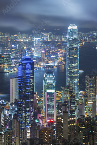 Naklejka samoprzylepna Victoria harbor w hongkongu