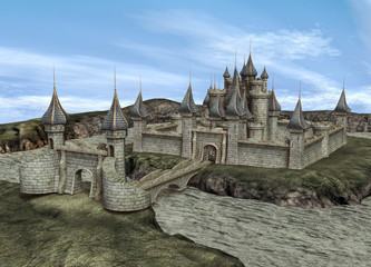 Fototapete - Fairy Tale Castle