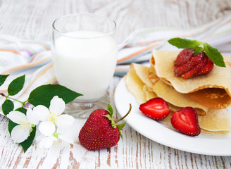 Sticker - stawberry pancakes