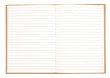 Blank lined exercise book
