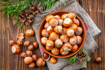 Wall Mural - Hazelnuts