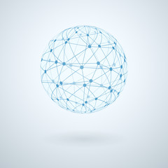 Poster - global network icon