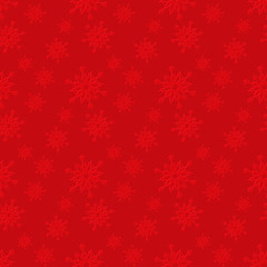 seamless red pattern with snowflakes.