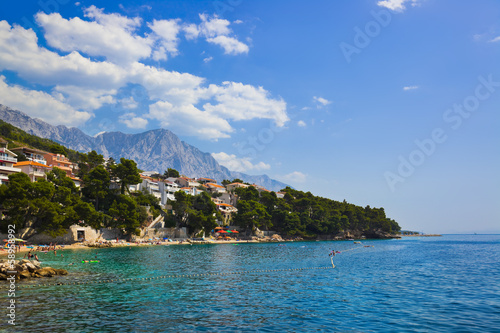 Board z aluminiowym obramowaniem Plaża w Baska Voda, Chorwacja