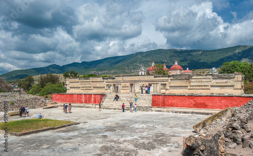 Plakat na papierze fotorealistycznym Ruiny mitla, Oaxaca, Meksyk