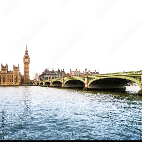 Naklejka samoprzylepna Tamiza z big ben