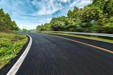 Empty Road with Speed in Asia Phuket