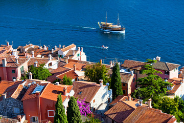 Sticker - Aerial View from Rovinj Belfry, Croatia