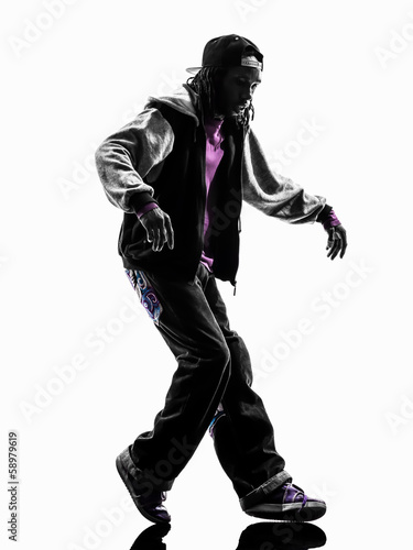 Fotografía hip hop moonwalking break dancer breakdancing young man silhouet