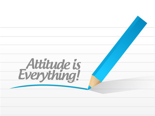Wall Mural - attitude is everything message