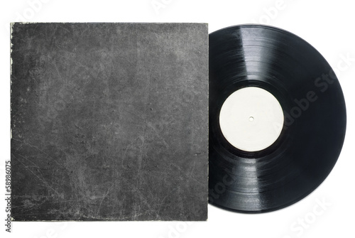 Fotografía Retro LP vynil record with sleeve
