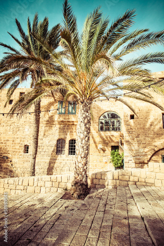 Fotoboard na płycie Stare ulice jaffa, tel aviv, izrael