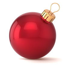 Christmas Ball New Years Eve Bauble Decoration Red Ornament