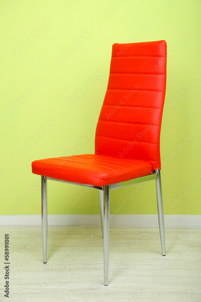 Modern  color chair in empty room on wall background