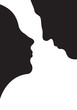 © izuboky - couple in love, vector silhouette