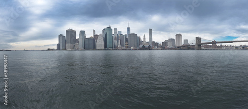 Plakat na papierze fotorealistycznym Manhattan panorama new york city