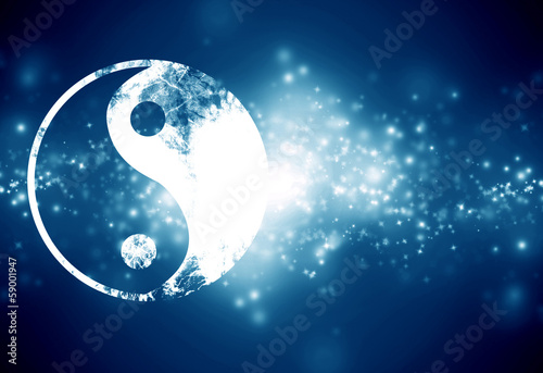 Board z aluminiowym obramowaniem Znak yin yang