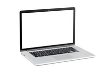 Modern Laptop With Blank Screen