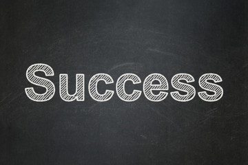 Finance concept: Success on chalkboard background