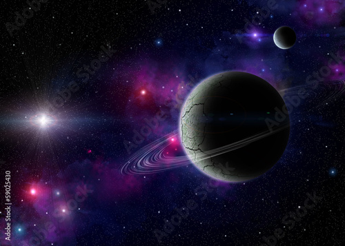 Board z aluminiowym obramowaniem Mgławice planetarne i egzoplanety