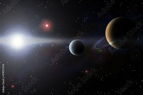 Board z aluminiowym obramowaniem Mgławice planetarne i egzoplanety