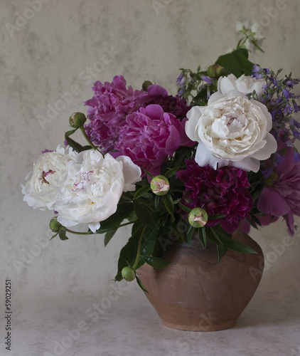 Obraz w ramie peonies