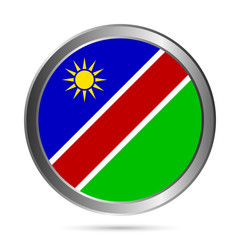 Wall Mural - Namibia flag button.