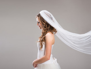 beautiful bride with veil